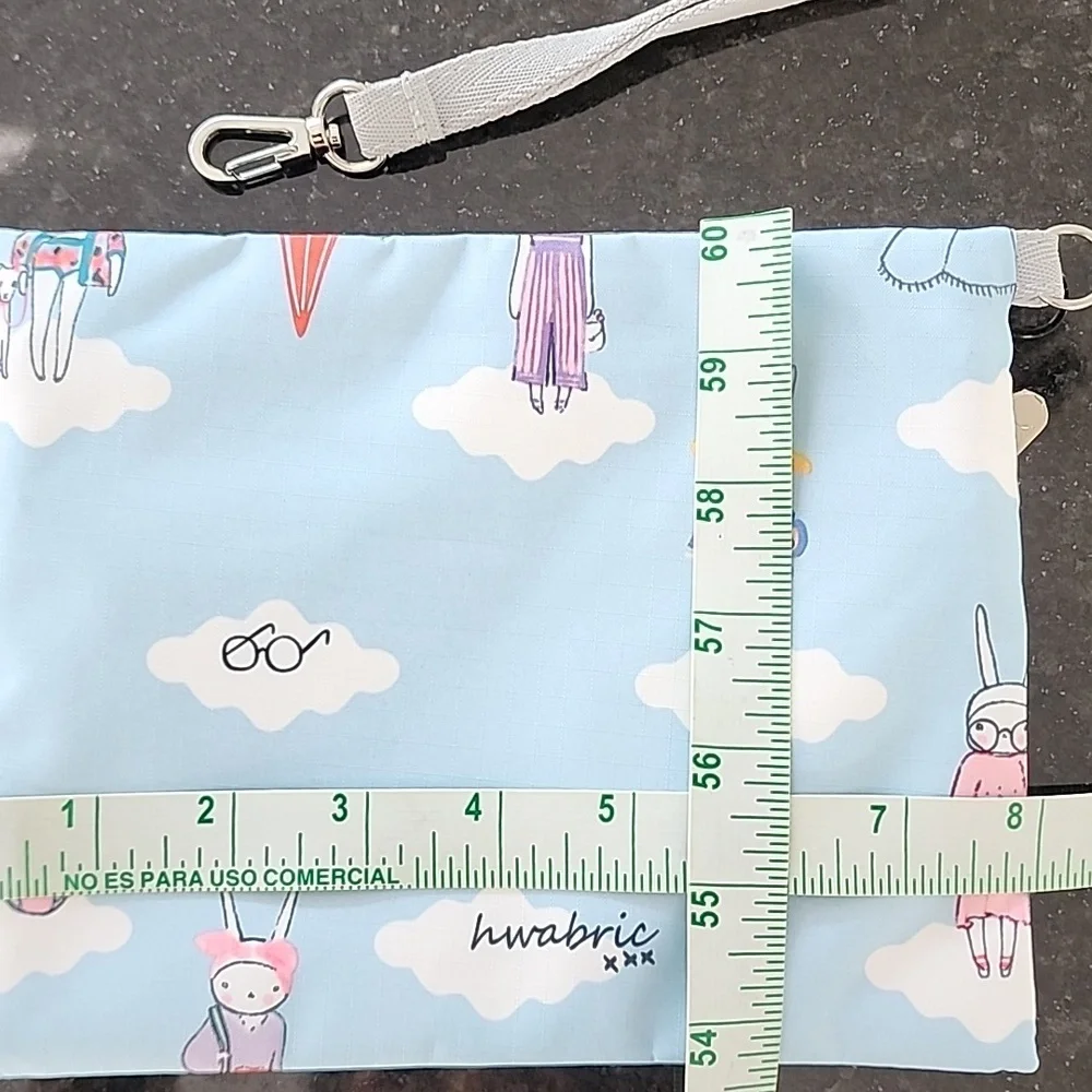 LeSportsac Double Zip FiFi Lapin Sky Blue Cloud Cosmetic & All-Purpose Pouch